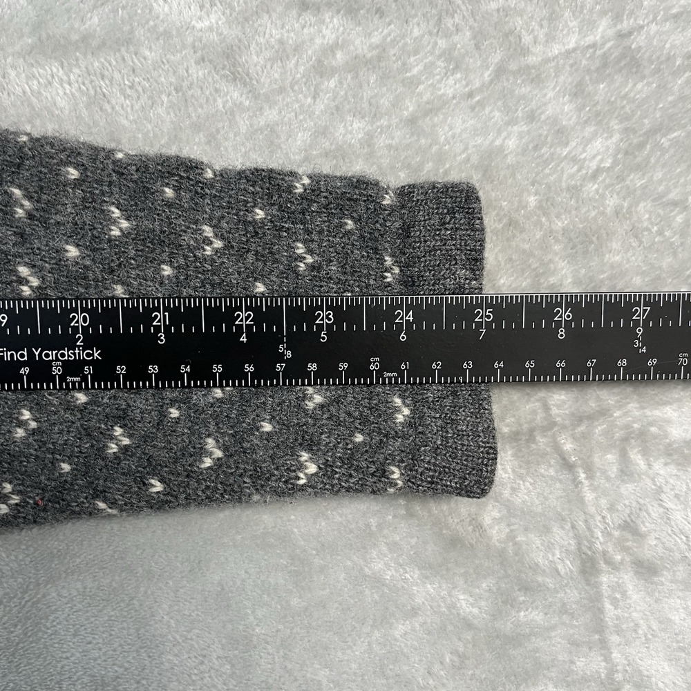 VTG Maurices Womens M Nordic Fair Isle Lambswool Blend Zip Cardigan Fur Collar - Picture 15 of 15